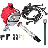 GM08 Performance HEI Distributor &amp;Wire Kit including Compatible with Chevy 305 454 Chevrolet C10 P10 K10 GMC SBC BBC Oldsmobile Pontiac 262 267 307 327 350 5.0L 5.7L 6.6L 7.4L 4.3L
