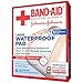 Band-Aid Brand First Aid Products Water Block Non-Stick Sterile Waterproof Pads, Large 2.9 by 4 Inches, 6 ct
