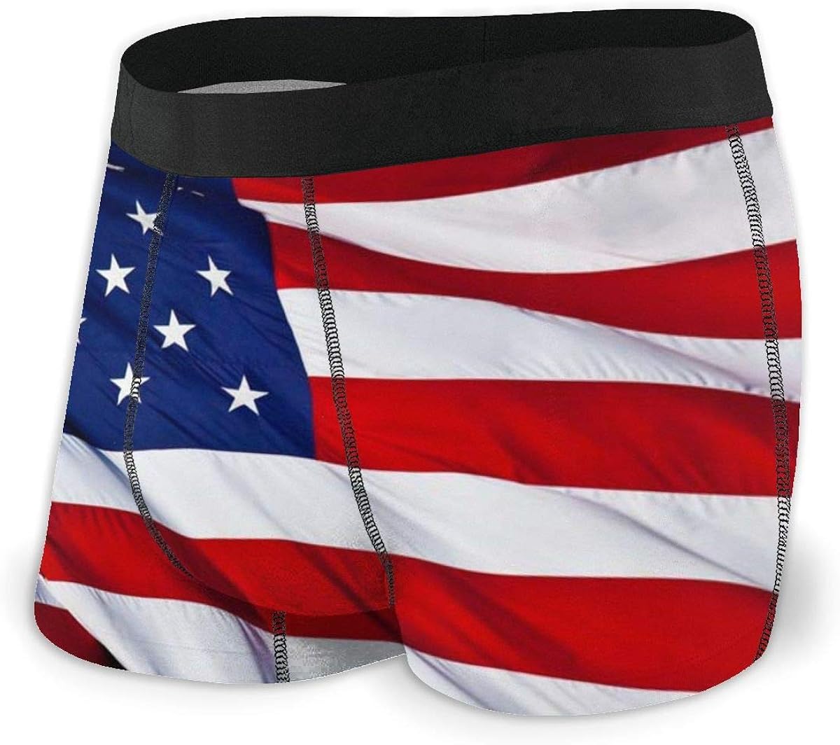 INISCO Men's Underwear American Flag Breathable Boxer Briefs for Men at
