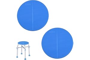 Shower Stool Bench Mat Round Shape, Bath Seat Chair Cushion, Pad Warm and Comfortable, Non-Slip Waterproof, Adhesive Soft Foa