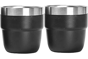 2PCS Stackable Cups 4oz Vacuum Insulated Stainless Steel Espresso Cups Easy to Clean Espresso Mugs for Car Home Camping Trave