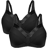 Bestform Womens 5006715 Satin Trim Wireless Cotton Bra with Unlined Cups