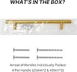 LONTAN 15 Pack Gold Kitchen Handles 160mm Cabinet Drawer Pulls view 8