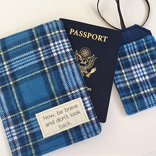 Passport Wallet and Luggage Tag Set with Star Wars Episode 1 Quote, "Now be brave and don't look back."