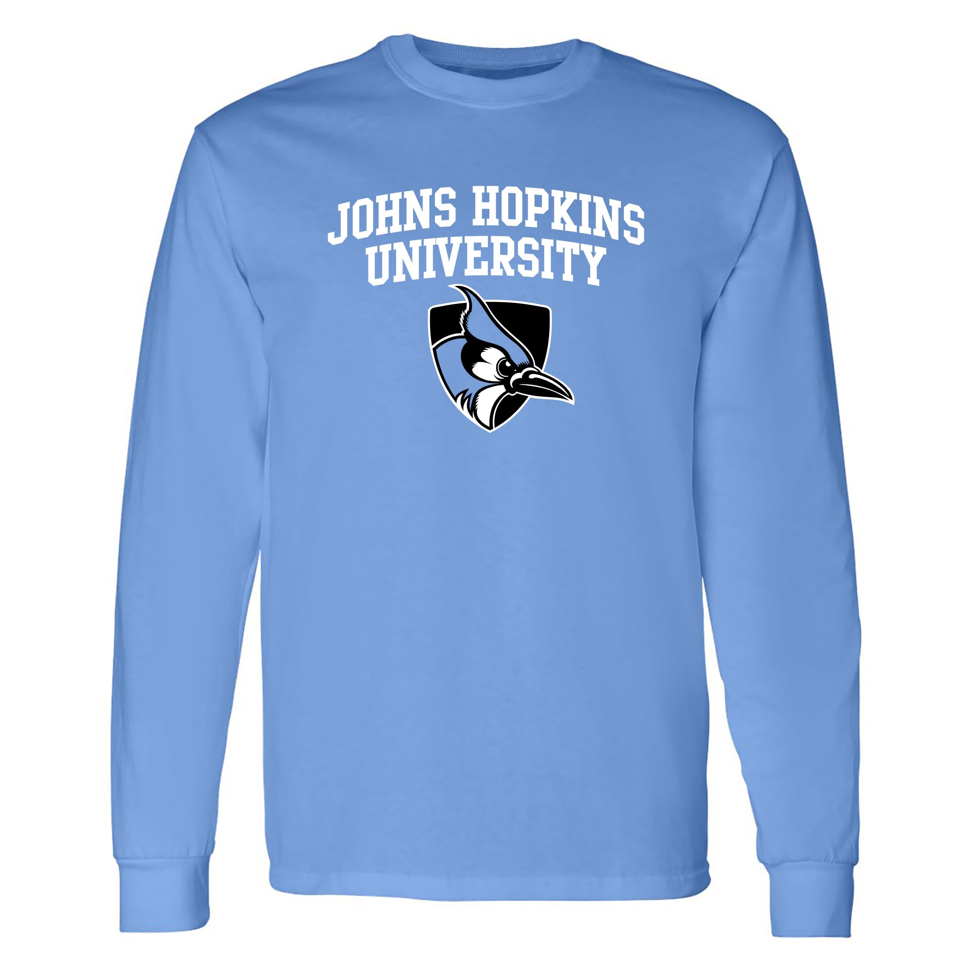 UGP Campus Apparel Johns Hopkins Blue Jays Arch Logo - Sports Team Long Sleeve T-Shirt - 3X-Large - Carolina Blue Image