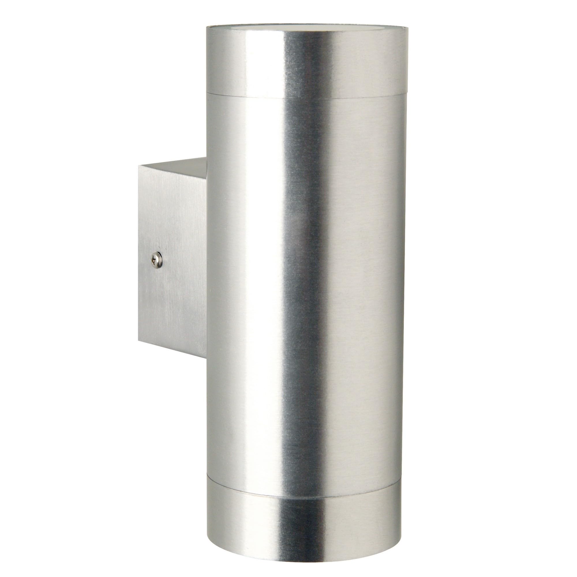 Nordlux Tin Outdoor Wall Light Silver Aluminium GU10 Weatherproof - Garden, Patio, Entrance Mains Powered, IP54