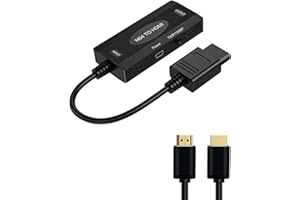 AMANKA N64 to HDMI Converter Adapter with 720P/1080P Switch Converts Game Console Video Signal to HDMI Connector, HDMI Link Cable for N64/Gamecube/SNES/NGC/SFC