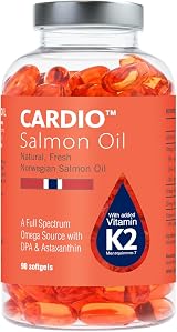 Hofseth Biocare Cardio Omega 3 Norwegian Salmon Oil 1000mg with K2 90 caps
