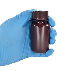 EISCO - Pack of 12, 60mL Wide Mouth Amber HDPE