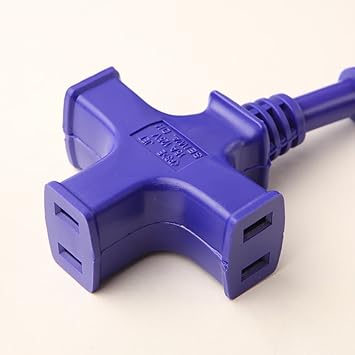 Amazon おしゃれ カラータップ 延長コード 3個口 10m ネイビー 日本