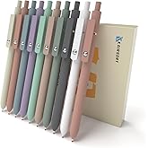 Morandi Gel Pen,0.5mm Quick Dry Black Ink,High-End Series Retractable Pens stationery for women & men,Smooth Writing Nurse Aesthetic Pen for Home Office Supplies(10 Pcs Black Ink-Morandi shaft pens)