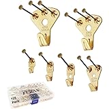 125 pcs Picture Hangers, Heavy Duty Picture Hanging Kit with Nails, Professional Picture Hanging Kit on Wooden/Drywall for Ca