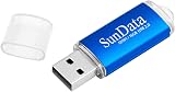 SunData 16GB USB Flash Drive 3 Pack USB 2.0 Memory Stick Blue Green Red view 5