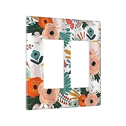 Rustic Floral Boho Colorful Flower 2 Gang Rocker
