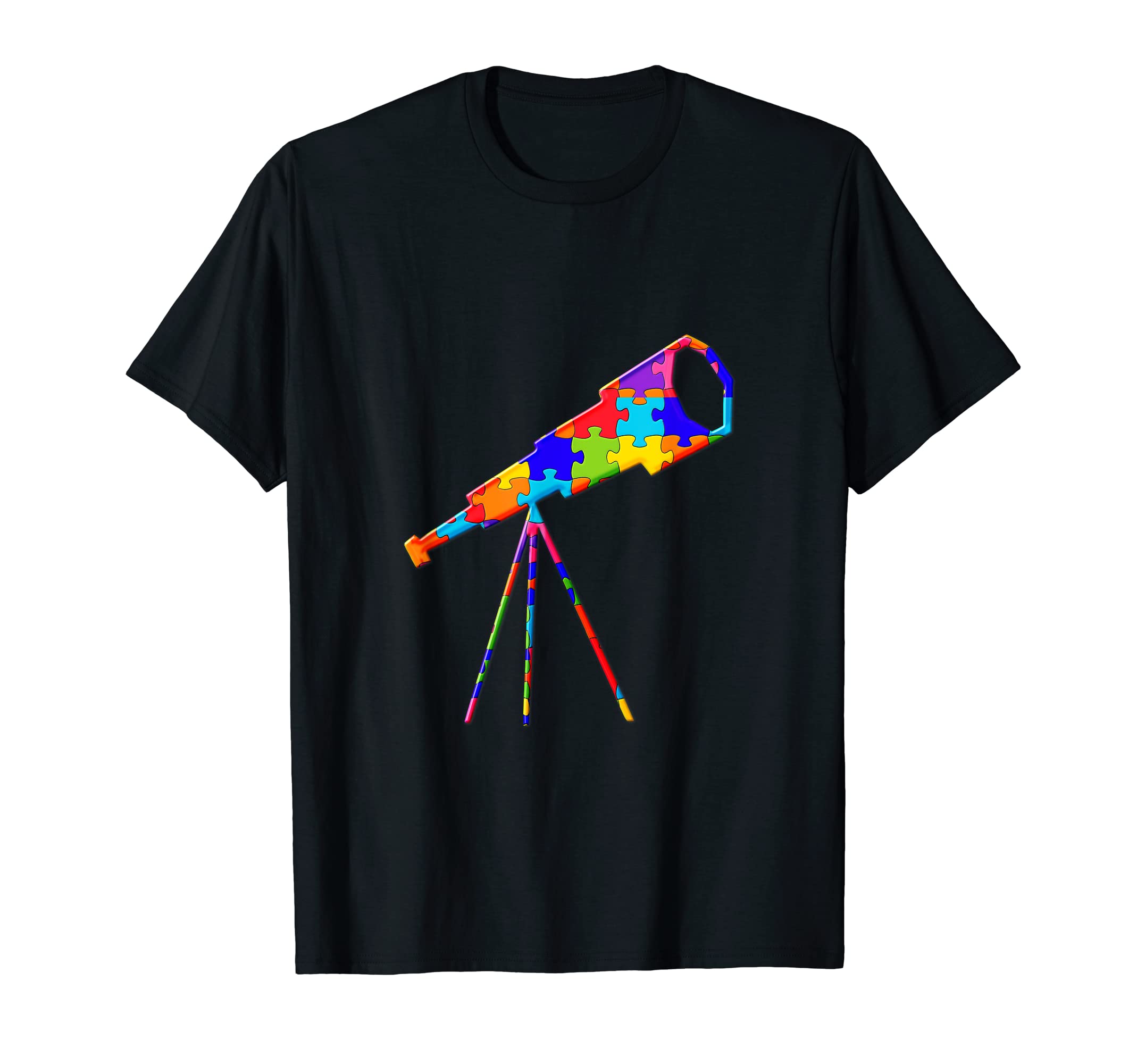 Telescopic astronom puzzle, autism puzzle T-Shirt