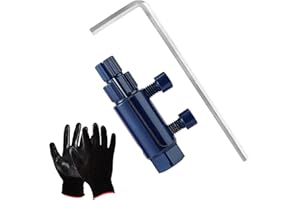 3pcs Broken Pipe Extractor Tool Kit, Include 1pcs Stripped Screw Extractor 1pcs Wrench 1 Pair Gloves for Bathroom Plumbing Re