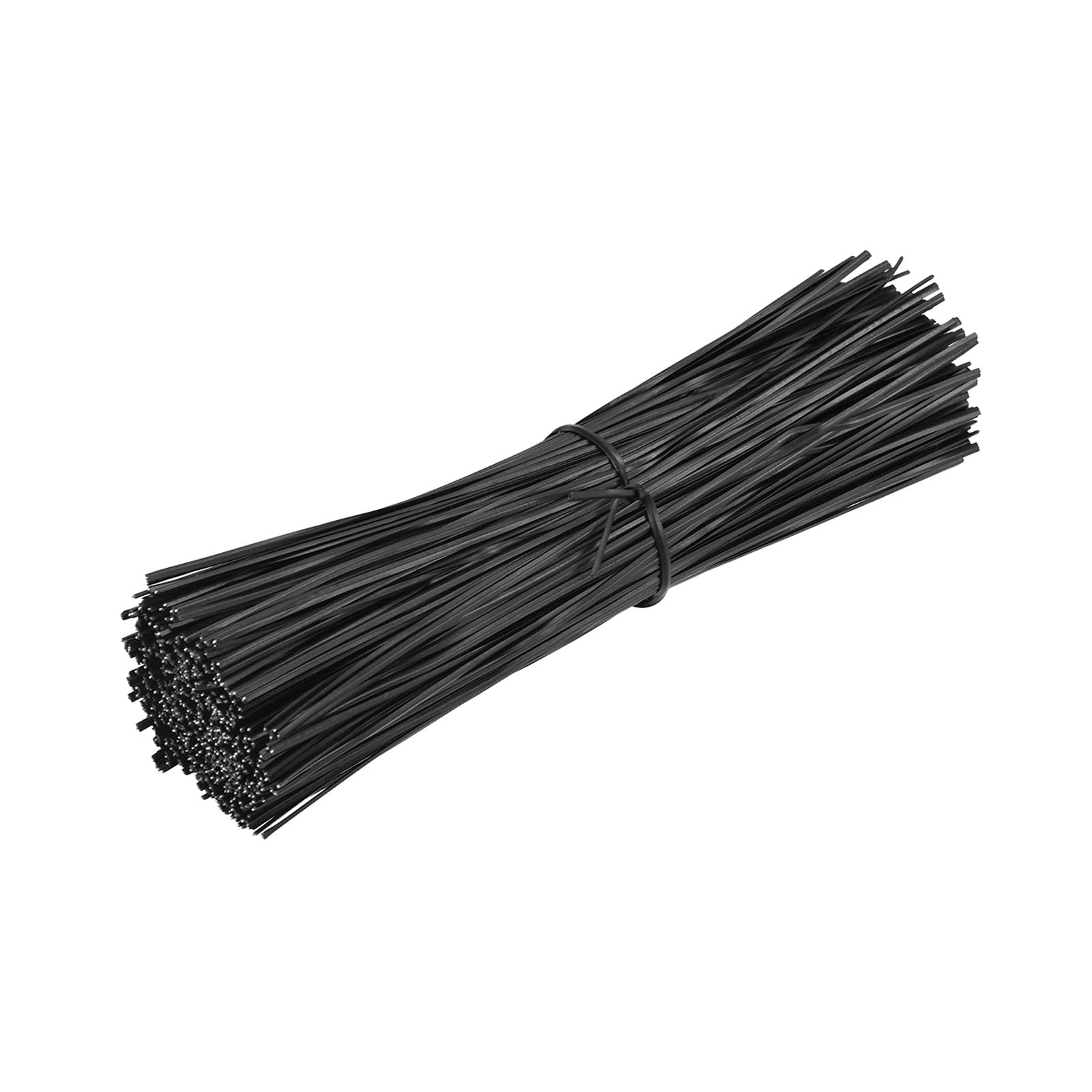 METALLIXITY Metallic Twist Ties (1.8x200mm/0.07"x7.87") 500Pcs, PVC Reusable Cable Cord Ties Fastening - for Home Cable Wire Management Gardening, Black