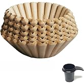 GoldTone Unbleached Paper Coffee Basket Filters 100 Pack | Brown 8-12 Cup Paper Coffee Filters + 1 OZ Coffee Scoop