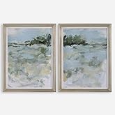 Uttermost 41454 Far Away View - Framed Landscape Art (Set of 2)-27 Inches Tall and 21 Inches Wide