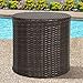 Best Choice Products Outdoor Wicker Rattan Barrel Side Table Patio Furniture Garden Backyard Pool
