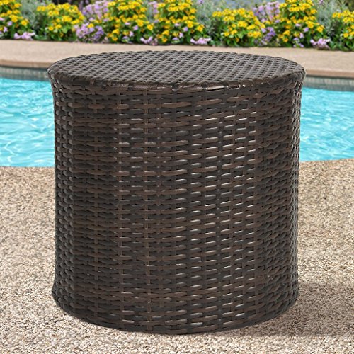 Buy Best Choice Products Outdoor Wicker Rattan Barrel Side Table Patio