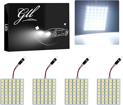 bombillas grandview con cable para techo de coche luz de lectura panel led cob 24 smd 5050 con 48 led 4 unidades
