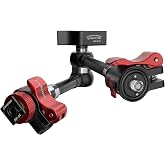 IFOOTAGE Magic Arm Clamp MA5-6, 11 Inches Adjustable Friction Power Articulating Magic Arm with 1/4" and 3/8" Thread Screw for DSLR Camera Rig/LCD Monitor/LED Lights