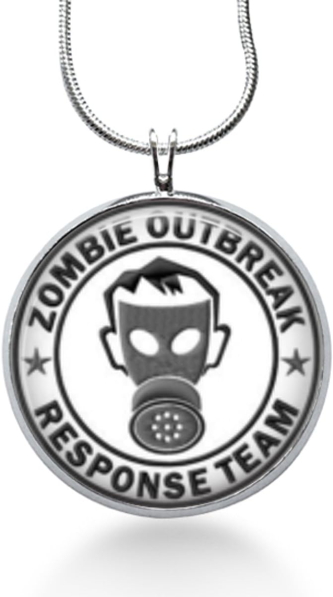 Zombie Necklace, Zombie Out Break Jewelry, Zombie Pendant, Christmas Gifts