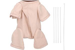 Reborn Baby Doll Cloth Body Fabric Accessory Soft Skin Friendly Material for 3/4 Arms and Legs Doll Kit with Cable Ties No Fi