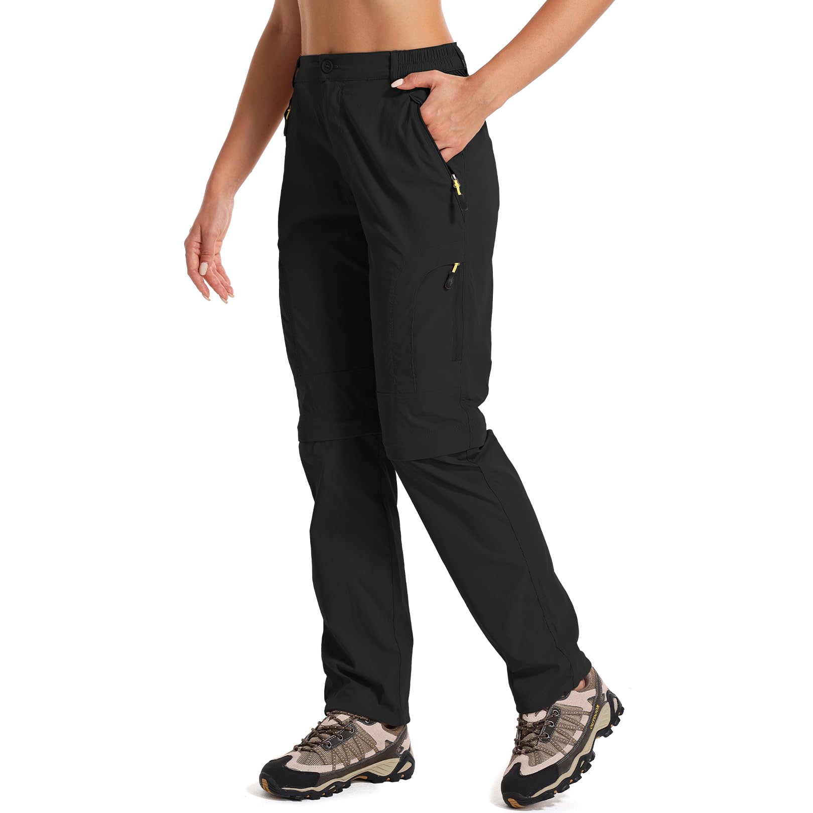 Photo 1 of Hiking Pants for Women Convertible Quick Dry Stretch Lightweight Outdoor Fishing Safari Cargo Pants