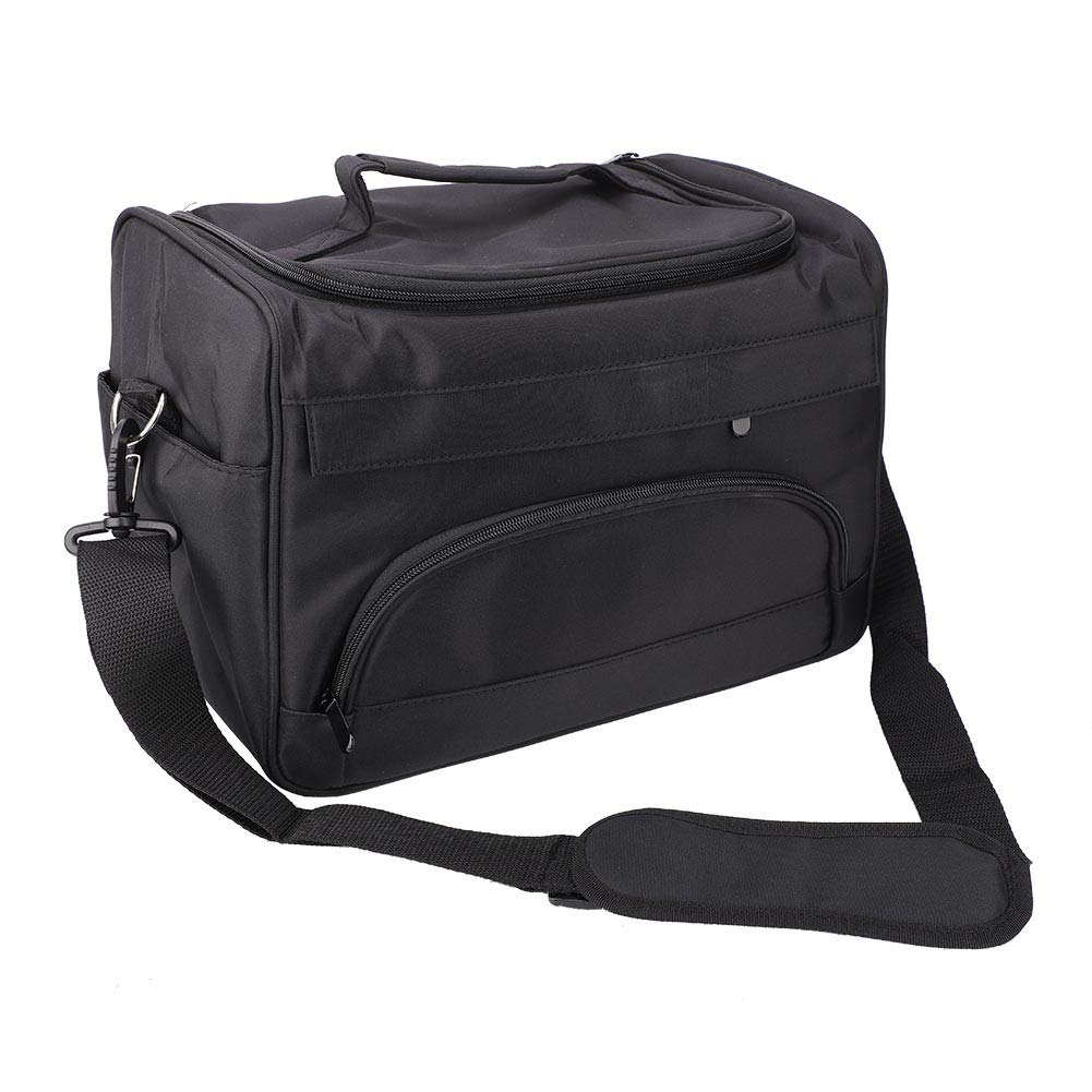 AYNEFY Spacious Hairdresser Tool Bag, 35x20x24cm Travel Hairdressing Kit Large Capacity Hairdressing Carrying Bag with Shoulder Strap Travel Storage Case with Multiple Pockets(Black)