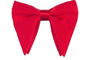 Lovacely Mens Oversized Satin Silk Bow Tie Solid Color Formal Tuxedo Big Bowtie