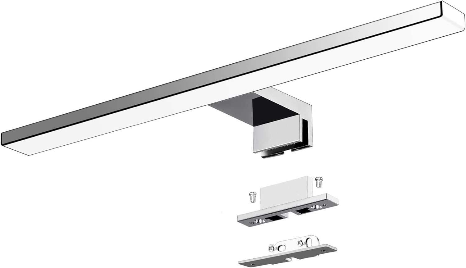 Azhien LED Mirror Light 10W 820LM Bathroom Mirror Lamp,Neutral White 4000K LED Cabinet Light Wall Toilet Lamp IP44 230V Stainless Steel Bath Mirror Front Light 40cm