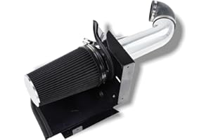 SUNROAD 4" Cold Air Induction Tube With Filter Replacement for 1999 2000 2001 2002 2003 2004 2005 2006 Silverado V8 4.8L/5.3L/6.0L (Black)