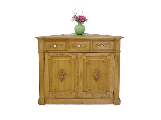 Eckschrank Eckanrichte Eckkommode Antik Gründerzeit um 1880 Weichholz