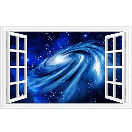 Kingko 3d Star Galaxy Space Home Decor Art Fake Window New Wall