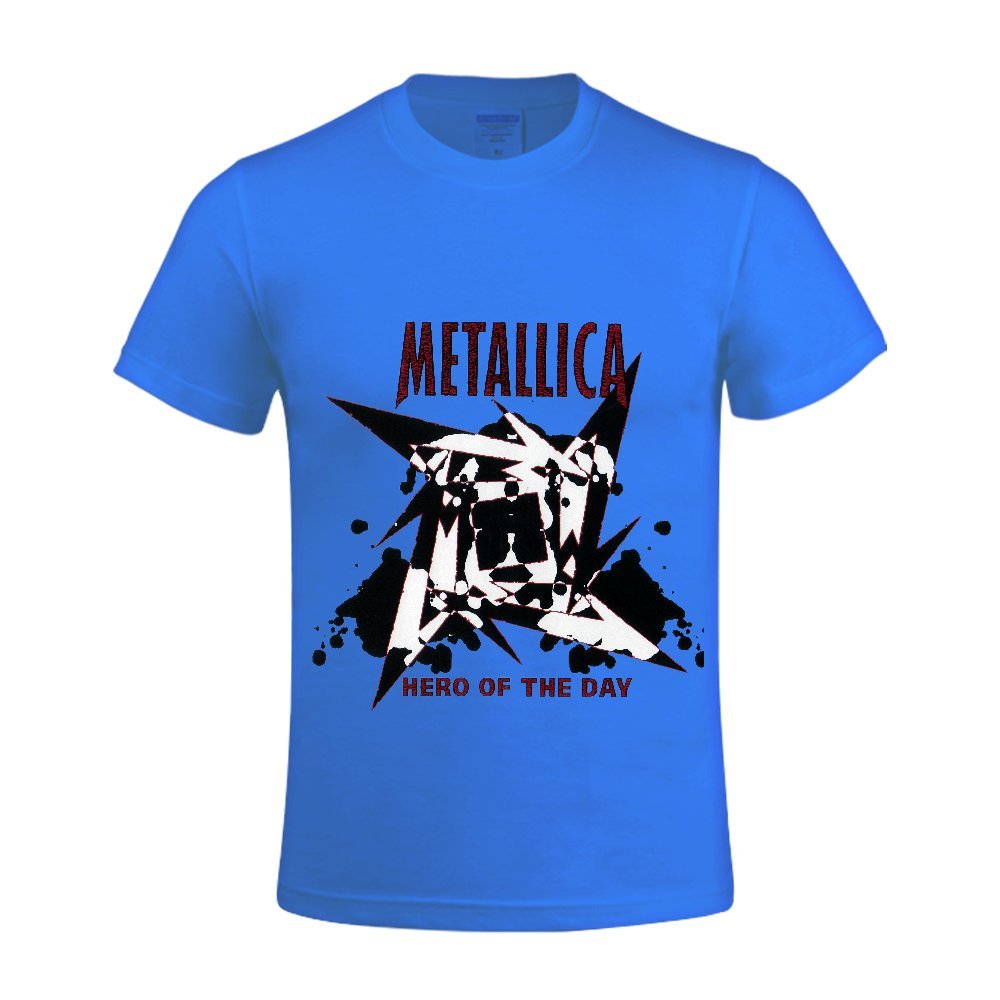 Metallica Hero Of The Day Single Men T Shirts Crew Neck Music