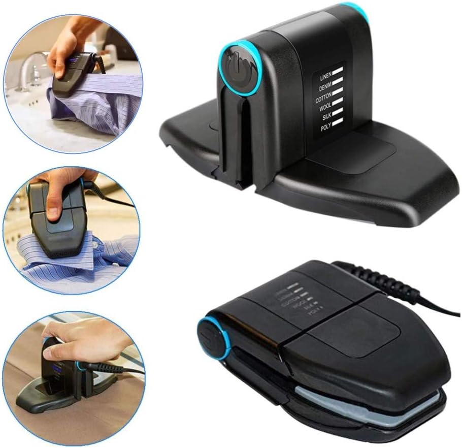 GOODTY Mini Folding Collar Iron Electric Portable Multifunctional Ironing for Travel Business Trip,Clothing Pants Wrinkle Remover