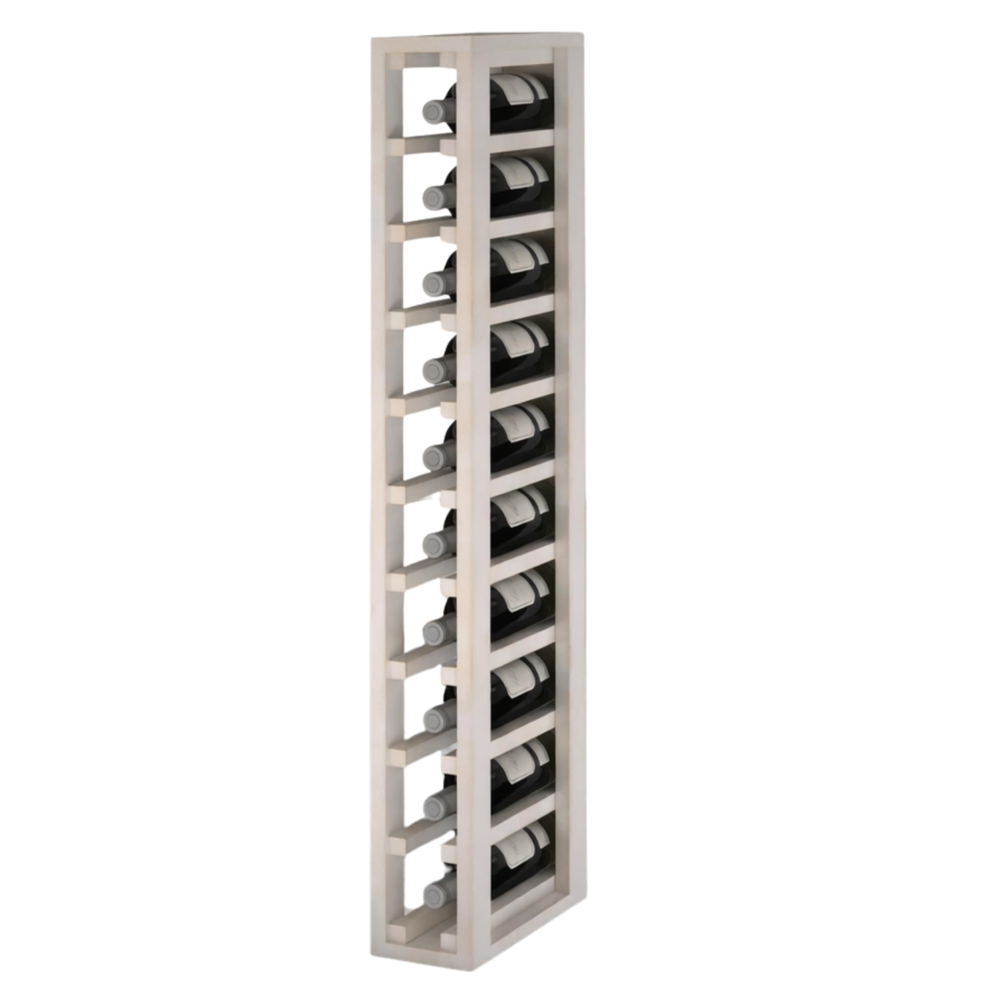 expovinalia Special 1 Module for 10 Bottles Wine Rack, Wood, white, 13 x 32,5 x 105 cm