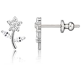 Limerencia F136 Hypoallergenic Implant Grade Cubic Zirconia Pure Titanium Studs,G23 Small Dainty Earrings for Women's Sensitive Ears