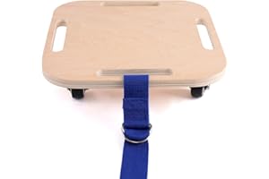 Kids Sitting Scooter Board with Universal Wheels Safety Wooden Scooter for Kids Manual Sport Scooters for Indoor & Gym Class 