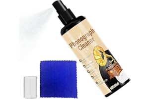Record Cleaner Spray, 100ml Vinyl Stain Remover with Towel, Album Cleaning Fluid Gentle and Effective Cleaner for Men, Women,