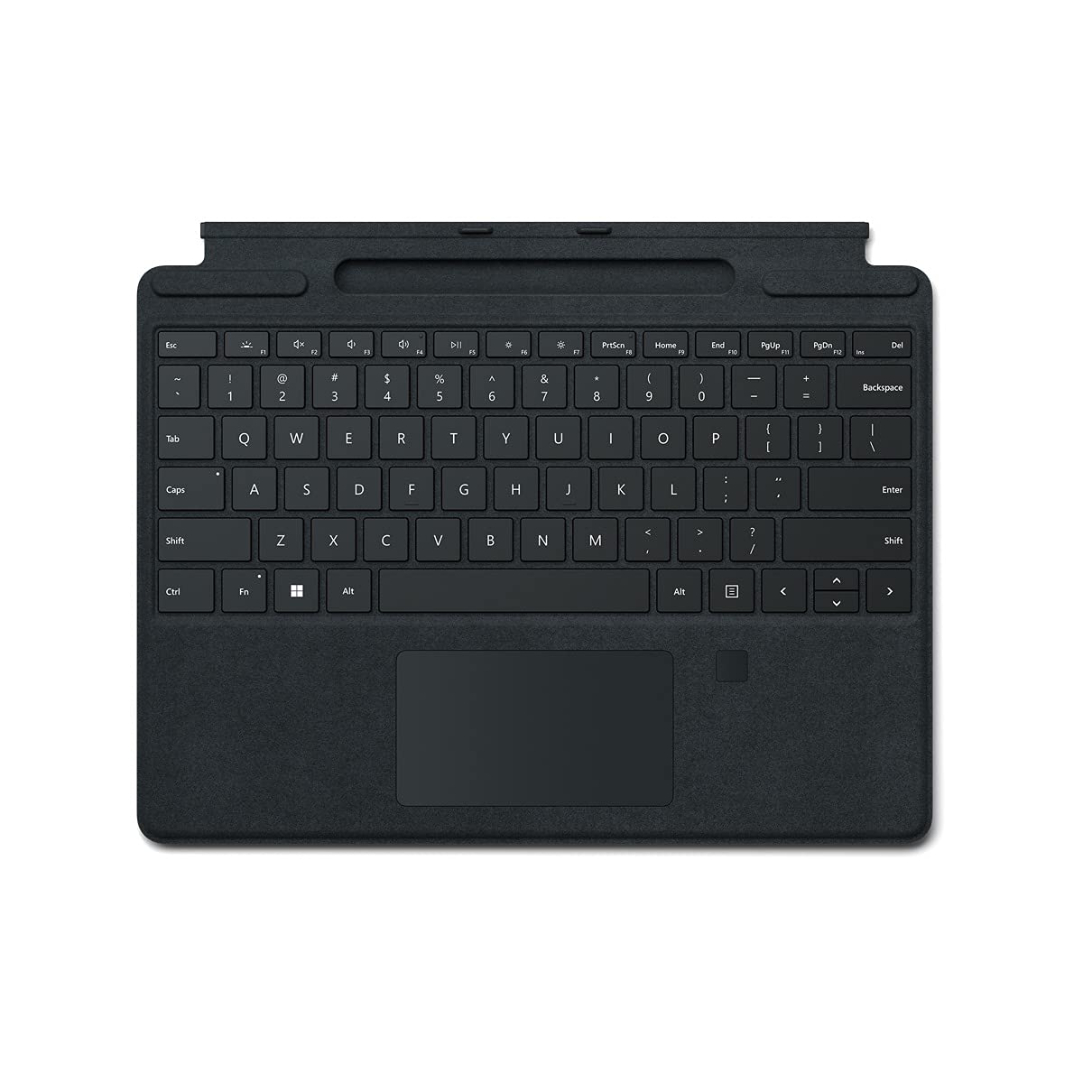 Microsoft Surface Pro 9, 8 or X - Signature Type cover with Fingerprint Reader - Black