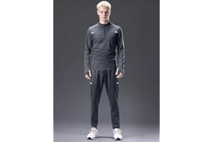 Men Athletic Sports Set Running Tracksuit Quick Dry Fitness Outfit Long Sleeve Top Pants Training Suit