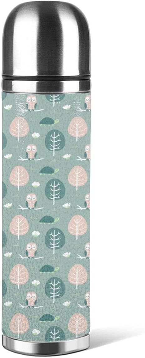 Amazon 水筒 サーモス ステンレスボトル 直飲み 500ml 軽量 大容量 保温 保冷 高い密封性 真空断熱 男女兼用 子供用 自転車 登山 ジム スポーツボトル アウトドア可愛いミミズク 人気 おしゃれ 水筒 マグボトル オンライン通販