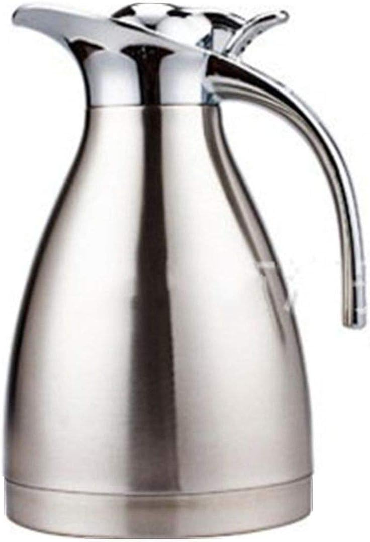 Coffee Pot Stainless Steel Insulation Pot Double Vacuum Kettle European Household Cold Water Bottle Gift,Silver 1.5L 4Hours