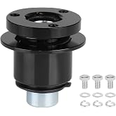 CNSPEED 3 Hole Steering Wheel Quick Release Hub Adapter, Car Universal 360&deg; Steering Wheel Quick Release Disconnect Hub Fast Disassembly (Black)