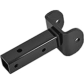 ALMULOO Sleeve Hitch Adapter Garden Tractors Heavy-Duty Hitch Mounting Atta | Universal Rear Fit, for Steel Powder, Coated Black