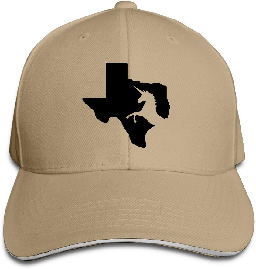 YOXOP Texas Unicorn Adjustable Sandwich Baseball Hat&Cap