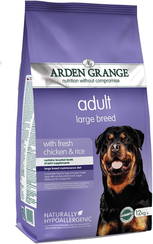 Arden Grange Adult Large Breed Dry Dog Food with Fresh Chicken and Rice, 12 kg, transparent, 12 kg (Pack of 1)